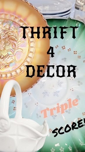THRIFT 4 DECOR plus TRIPLE SCORE! #thriftstorefinds #thrifted #thrifting #homedecor #vintagestyle #ohwow #thriftstore #thriftshop | Thrift 4 Decor plus