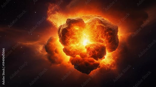 Dynamic cosmic eruption video with vibrant colors and explosive space beauty for stunning visual effects