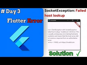 SocketException: Failed host lookup || #flutter || Solving flutter error day 3/100