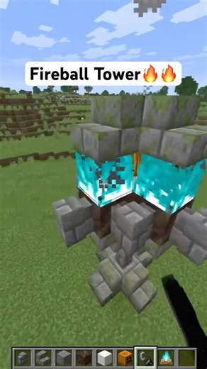 Fireball Tower BUILD🔥 #minecraft #shorts