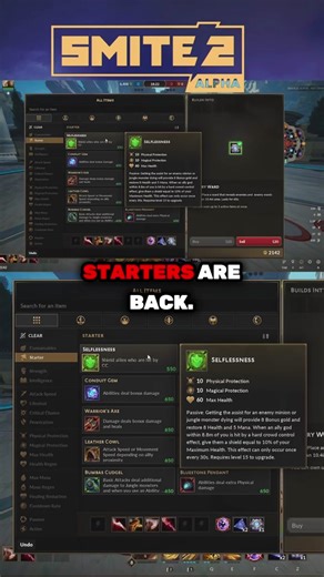 Starter Items are BACK in SMITE 2! #smite2 #gaming #pcgaming #consolegaming #gamedev