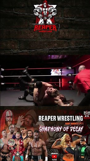 Reaper Wrestling's BRG hits devestating clothesline on Scorpious #reaperwrestling #tnawrestling