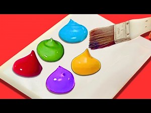 ABSTRACT PAINTING: Create a RAINY CITY with an UMBRELLA + Step-by-Step GUIDE