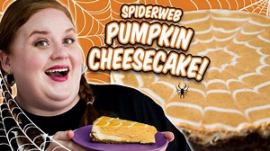 4.8K views · 98 reactions | Pumpkin cheesecake, but with a spooky spider web on top! Learn how to spice up your traditional cheesecake crust, and turn a plain cheesecake into a delicious Halloween treat! Get the recipe here: https://trib.al/hmzKfXG | Allrecipes | Facebook