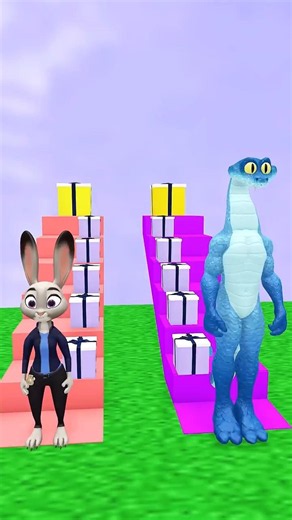 Judy and Snake play dice to get gifts #zootopia2