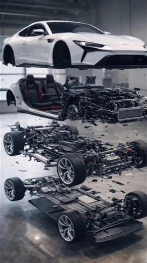 Rebuilding a Sports Car in Mid-Air | Exploded View Car Rebuild 🔧🚗#shorts#carrebuliding#fypシ