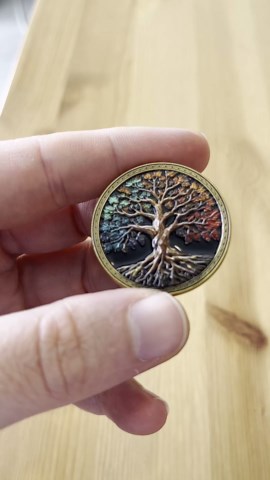 MilestoneMint Affirmation Sobriety Coin Tree of Life Gift Set | Anniversary Sobriety Gifts for Men & Women | AA Coins and Medallions with Token Capsule, Stand & Card | 3D Texture, Recovery AA Chips
