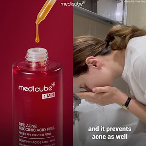 1.1K views · 33 reactions | 1 min acne care with Wash Off Acid Serum!盧 Purchase a bottle of Wash-off Acid Serum and GET FREE mask packs ‍♀️ https://bit.ly/3ki3PQH #medicube #WashoffSerum #RedSuccinicAcidPeel #AcneProneSkin #IrritationCare #Sebumcare @medicube_global_official | Beauty Tutorial in 1 minute | Facebook