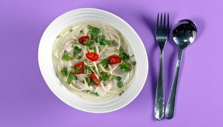 Coconut chicken noodle soup recipe