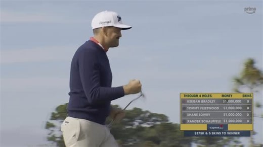 The Skins Game | FIRST SKIN WIN! 🤑 @keeganbradley1 wins $375k on Hole 5. We moving now! | Instagram