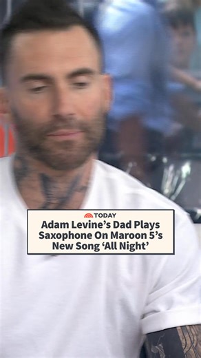 Adam Levine "plays" the saxophone in the music video for Maroon 5's new song "All Night," but the person actually behind the sound is Levine's father! Levine says his dad is "an amazing saxophone player," but "exclusively plays in private places," namely his home. We're so glad we get to hear from him now! 🎷 | Today Show