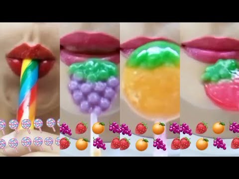 ASMR EMOJI FOOD EATIND POPSICLE EATING SOUNDS #MUKBANG #ASMR #EATINGSHOW