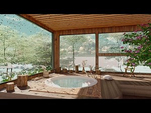 Spring Spa Ambience | Hot Tub asmr | Bath Sounds for Sleep