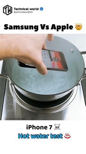 iPhone 7 Vs Samsung S5🤡#Hot water test🤯#Will it Survive🤔#Apple#Samsung