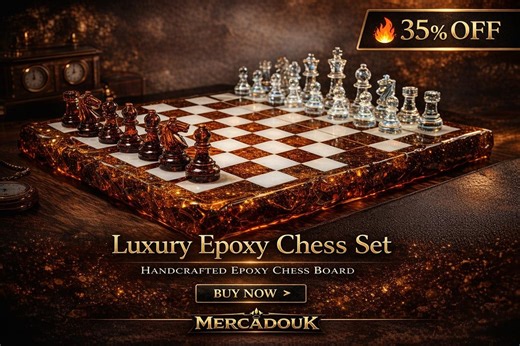 Amber Resin Chess Set – Handmade Chess & Checkers, Gift for Him - Etsy Canada