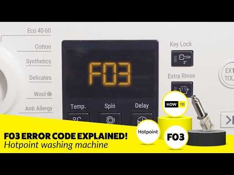 Hotpoint F03 Error Code Explained (Don't Panic - Washing Machine FIX!)