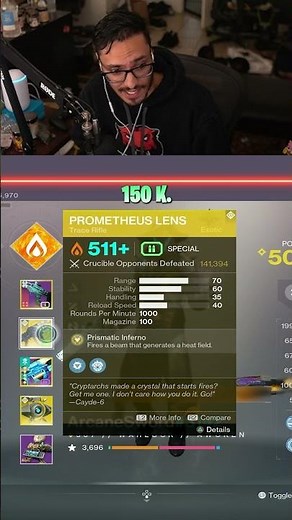 WORLD RECORD Prometheus Lens Kills in Destiny 2