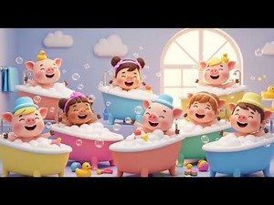 Bubbly Piglet Bath Time! 🐷🫧 | Splash, Pop & Giggle Kids Song