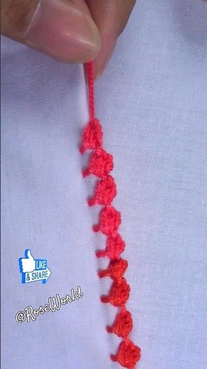 Beautiful Basic hand embroidery stitch learning for beginners🧵 How to finish Edges🪡 #handembrodiery