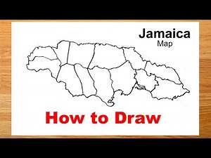 How to draw Jamaica map with provinces || Jamaica map drawing
