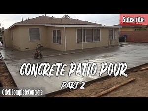 How to Pour a Concrete Patio with Channel Drain part 2