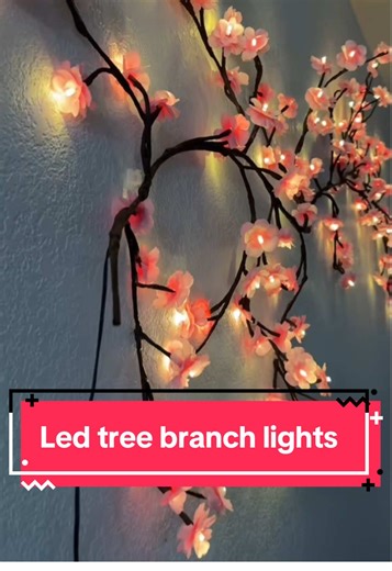 led tree branch lights are elegant and a great way to brighten any living space. #ledlights #livingroomdecor #livingspace #ledtreebranchlights #tiktokshopcreatorpicks