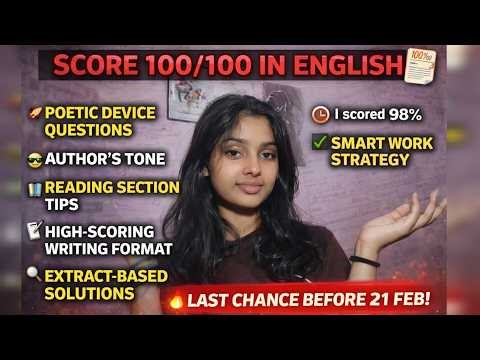 Stop everything and Watch this for 100/100 in English (~98%)