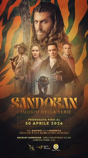 Calabria Film Commission on Instagram: "📝Prorogata al 30 aprile 2026 la Mostra “Sandokan in Calabria – i luoghi della serie” dedicata alla serie TV “Sandokan”, prodotta da @luxvide, società del @fremantle, in collaborazione con Rai Fiction per Rai1, col sostegno della Calabria Film Commission, dopo la messa in onda della serie su @rai1official Rai1 e ora disponibile su RaiPlay, Disney+, in Italia, e su Netflix in diversi paesi del mondo. 🐅Sarà dunque possibile ammirare ancora gli allestimenti,