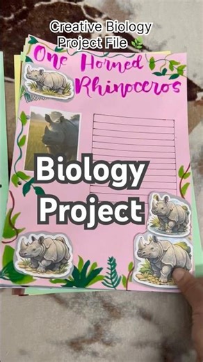 Creative biology project file 🌿 easy and creative pages 📚#biologyproject #creativeprojects #shorts