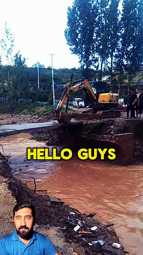 Excavator is trying to break the bridge #machinery #heavyequipment #youtubeshorts #shortfeed | Hilarity Hub