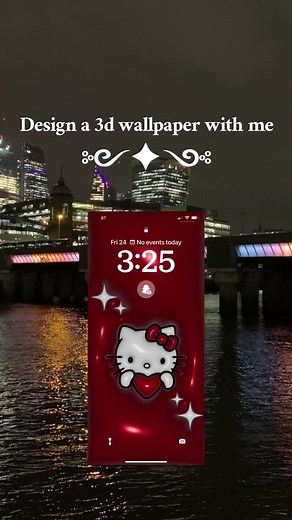 make a 3d hello kitty wallpaper with me , you can also find this on my pinterest