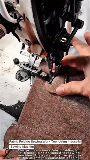 Fabric Folding Sewing Work Tool Using Industrial Sewing Machine #worktool