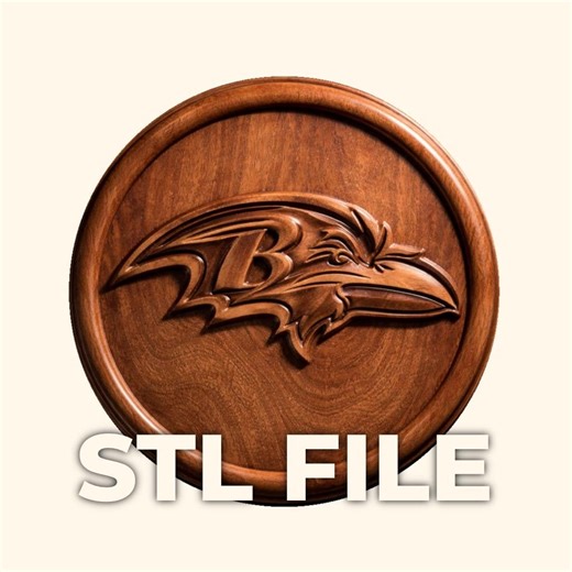 Ravens STL File – Baltimore Football Inspired Relief Cut Design for CNC & 3D Printing | Digital Download - Etsy