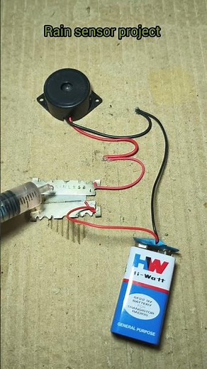 An alarm will automatically sound when it rains #project #science project #diy
