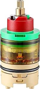 Dreyoo Control Cartridge and Pressure Balance Valve Compatible with 95-152/95-154, Compatible with Gerber Safetemp II Single Handled Tub and Shower Valves, Faucet Cartridge, 2 Parts(1 Pack)