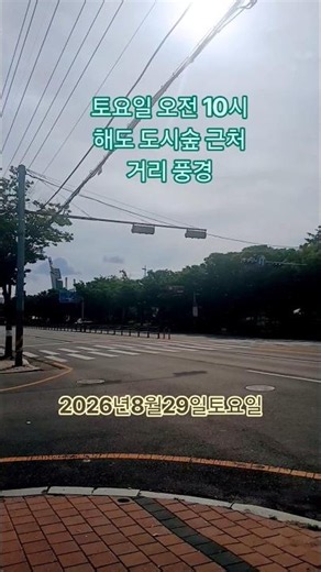 토요일 오전 10시 해도도시숲 근처 거리 풍경