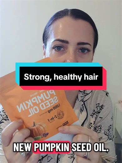 It's great for hair health, keeping your hair thick and strong. And let's not forget about the skin health benefits—it helps keep your skin clear and radiant. This is definitely a must-have for your daily routine. Check it out now in the link and why not start your journey too! #pumpkinseedoil #selfcare #fyp #WellnessJourney #busymumapproved