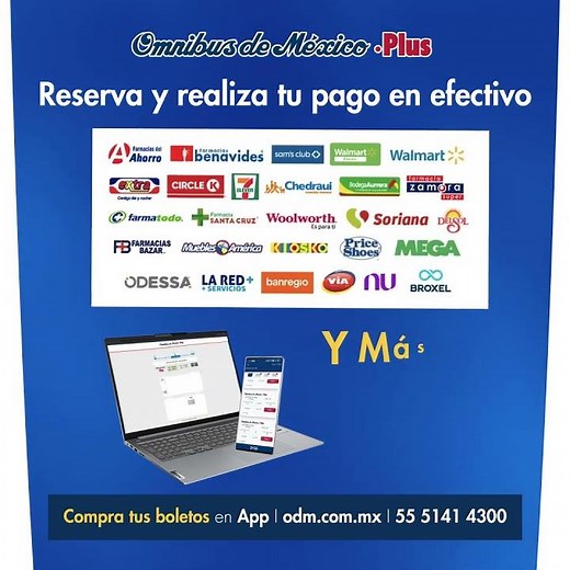 Compra en Línea tus boletos y paga en efectivo | Omnibus de México