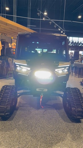 2026 Can-Am Defender Max Limited in Tan with Snow Tracks Installed #canamoffroad #hd11