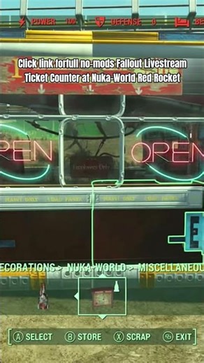 Ticket Counter at Nuka Red Rocket no mods 'Real Time Settlement Building'