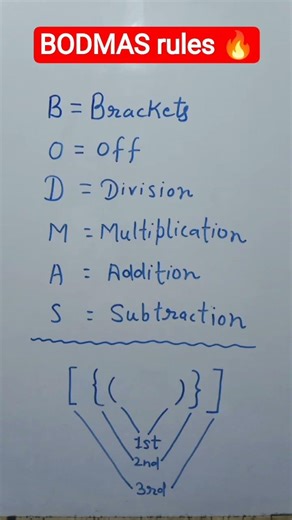BODMAS rules 🔥😱 😱#bodmas #bodmas_rule #mathstricks