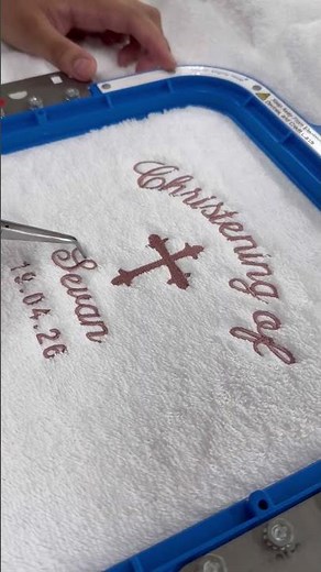 Embroidered Christening Towel | Personalised Christening Baptism Gift