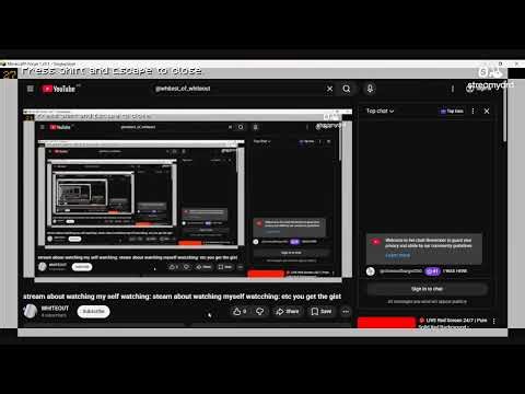 stream about watching my self watching: steam about watching myself watcching: etc you get the gist