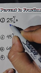 1.1M views · 11K reactions | Math Review: Percent to Fraction | Mathematics Tutorial | Facebook