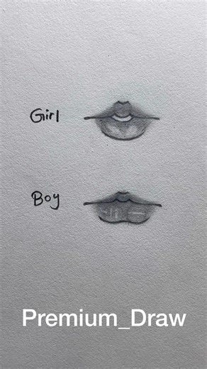 Girl and Boy Lips Drawing ✨#drawing #art #howtodraw #tutorial #simple #sketch #lips