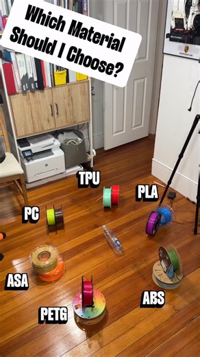 3D Printing Doctor on Instagram: "Which filament material should I choose to 3D Print with? Comment down below 👇🏻 whats your favorite to go"