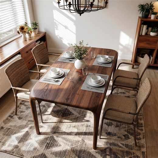 Mid Century Modern Solid Walnut Dining Table, 190x 80 Cm Custom Order for Anna - Etsy
