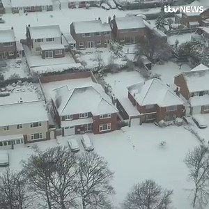 There's been snow across the country, including plenty of it falling in the West Midlands as this video shows, although it is not the worst affected area as parts of Wales have received 32cm of snowfall. Read the latest updates here: http://bit.ly/2BPsGTz | ITV News