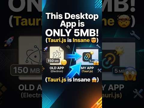 This Desktop App is ONLY 5MB! (Tauri.js is Insane 🤯)