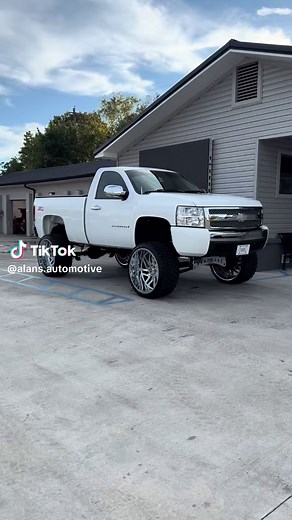 Clean Single Cab Silverado with 9-Inch Lift Kit